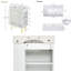 Ensemble de meuble-lavabo blanc 21,6 po avec lavabo en céramique et armoire de rangement à droite