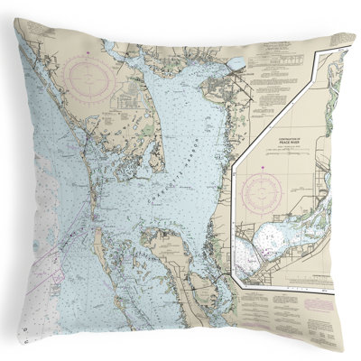 Outdoor Reversible Throw Pillow