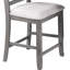 Gris classique de 2 chaises hautes de salle à manger en tissu à dossier pour une pièce élégante et fonctionnelle-699155364