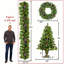 Ensemble de 4 guirlandes de guirlande et 2 arbres d'entrée avec lumières DEL