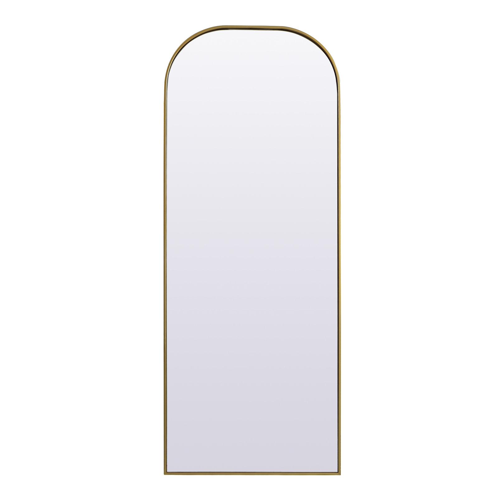 Sabine Metal Wide Arch Wall Mirror, 74" x 28", Brass