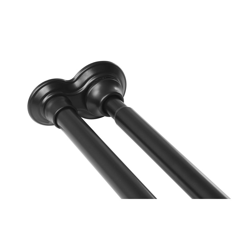 Utopia Alley Adjustable 72-Inch Double Shower Curtain Tension Rods - Rust-Proof Aluminum with Rubber End Cap, Easy Installation - Extendable, Ideal for Bathroom, Retractable, Wall-to-Wall - No Drilling