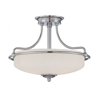 Rockwood Glass Semi Flush Mount