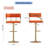 Bar Stools PU Leather Swivel Counter Stools with Backs-107184480