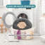Lit rond moelleux doux pour animaux 15,7 x 15,7 po pour petits chiens lavable et antidérapant, noir-131214483