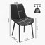 Chaise en polyuréthane avec pieds en métal-340404719