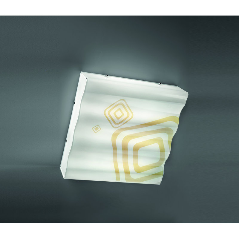 Ola Glass Flush Mount, 2 x E27 42W, Amber