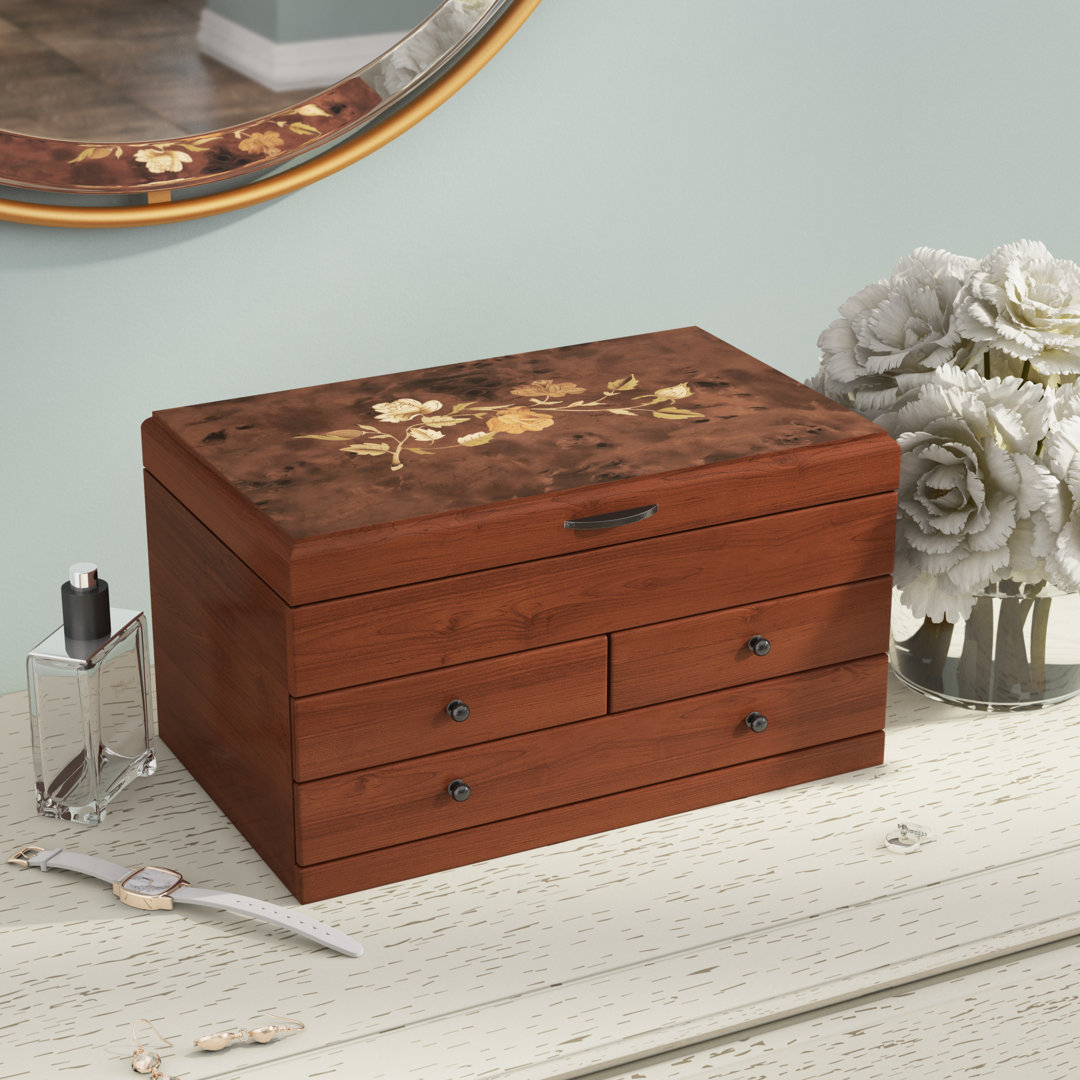 Manufactured Wood Jewelry Box + Charlton Home®