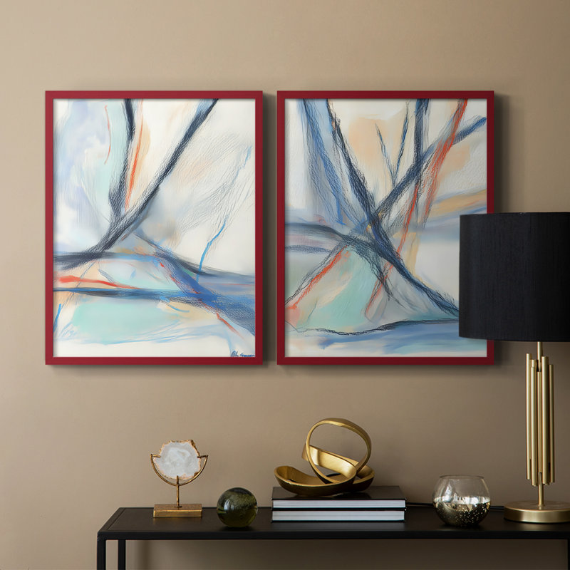 ABSTRACT Series DCCxxi - reproduction encadrée de qualité supérieure - prête à être accrochée - aucun clou requis - aucun clou requis