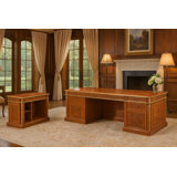 Infinity 82.7" Solid Wood Desk Set