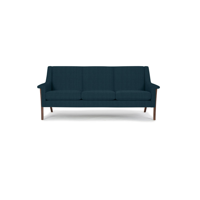 Arlo Sofa, Walnut, Smoke Polyester
