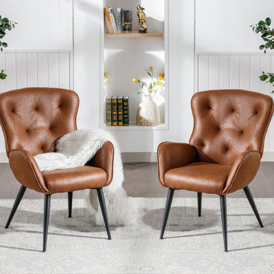 Mahendra Faux Leather Accent Chair