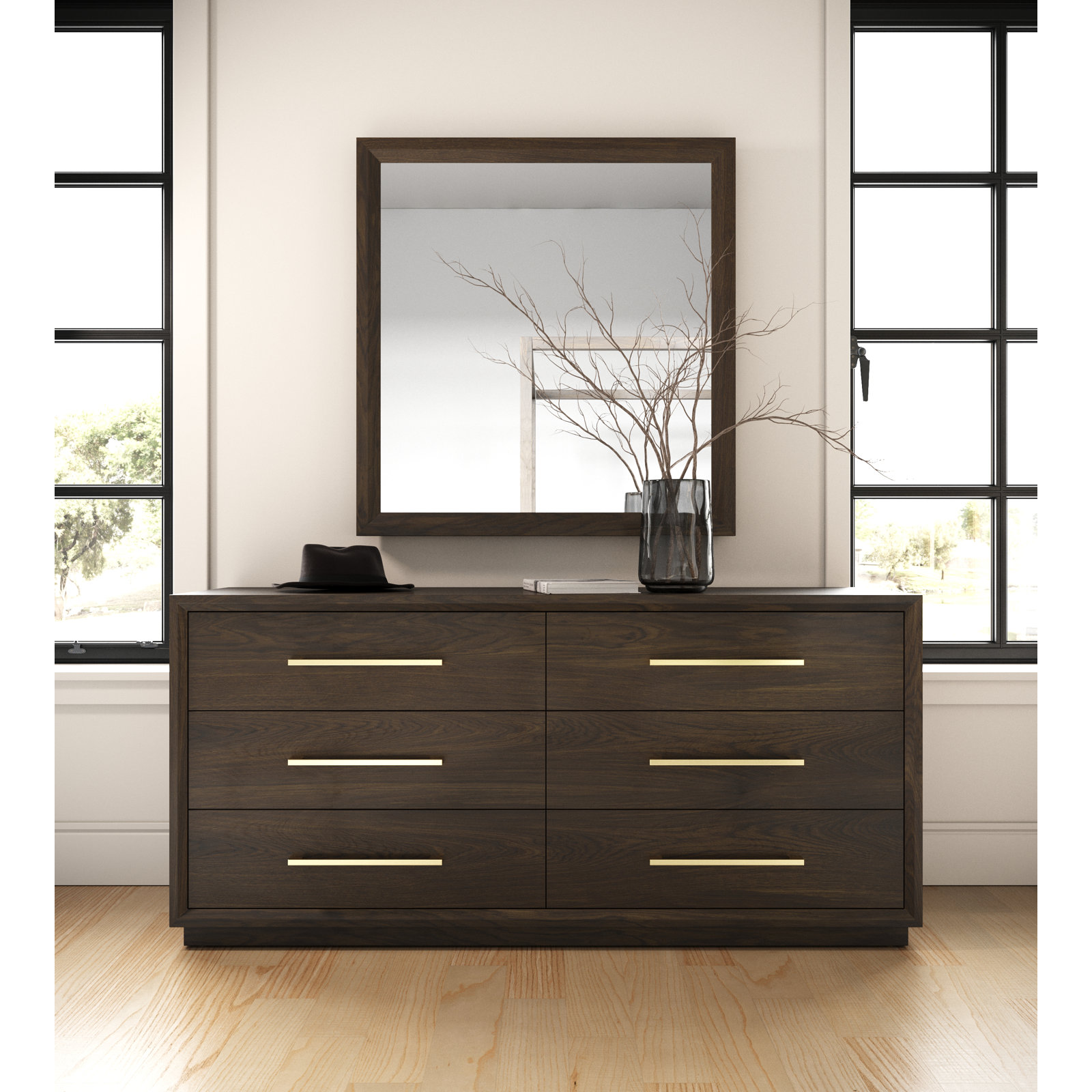 Langley 68" Double Dresser, Cherry