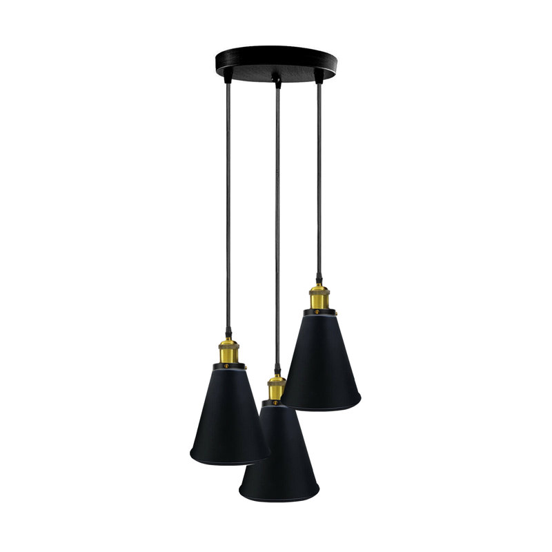 Lombardo 3 - Light Cluster Pendant, Black
