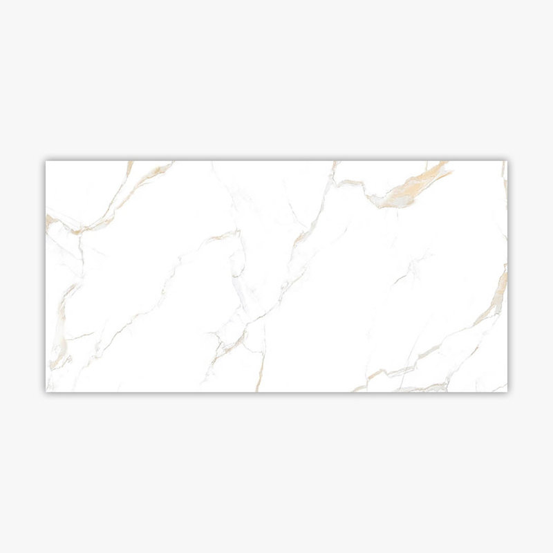 Carreau de marbre et de revêtement pour mur en porcelaine 12 po x 24 po Calacatta