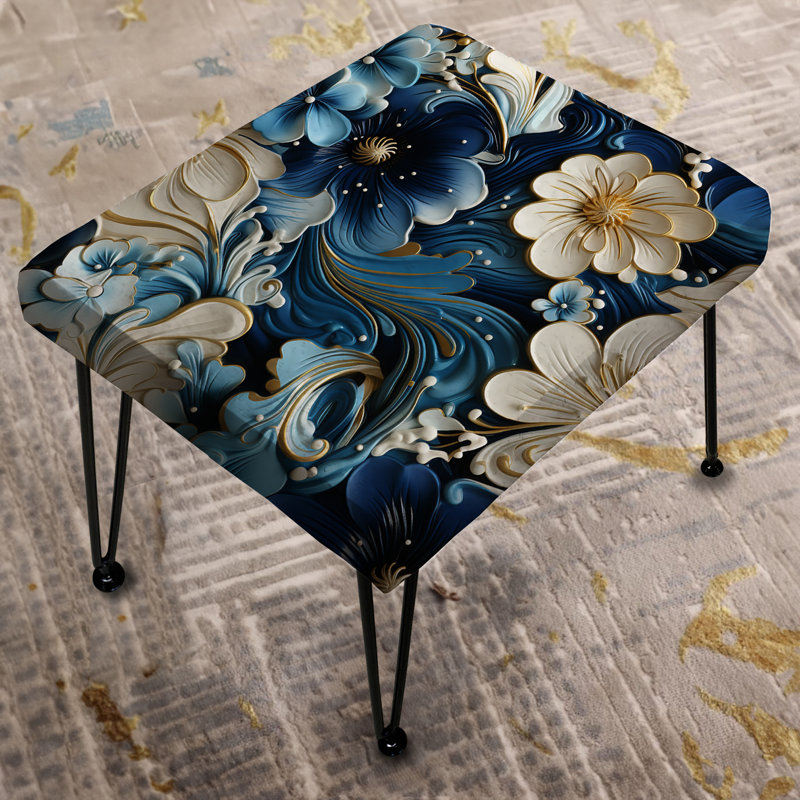Nautical Allure Paisley Pattern - Paisley Rectangle Ottoman