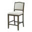 Ensemble de 2 tabourets de bar à hauteur de comptoir - 2 tabourets de bar rustiques avec structure en bois d'hévéa, dossier ergonomique, polyvalent pour îlot de cuisine, salle à manger-1387061058