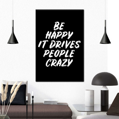 «Be Happy», reproduction sur toile