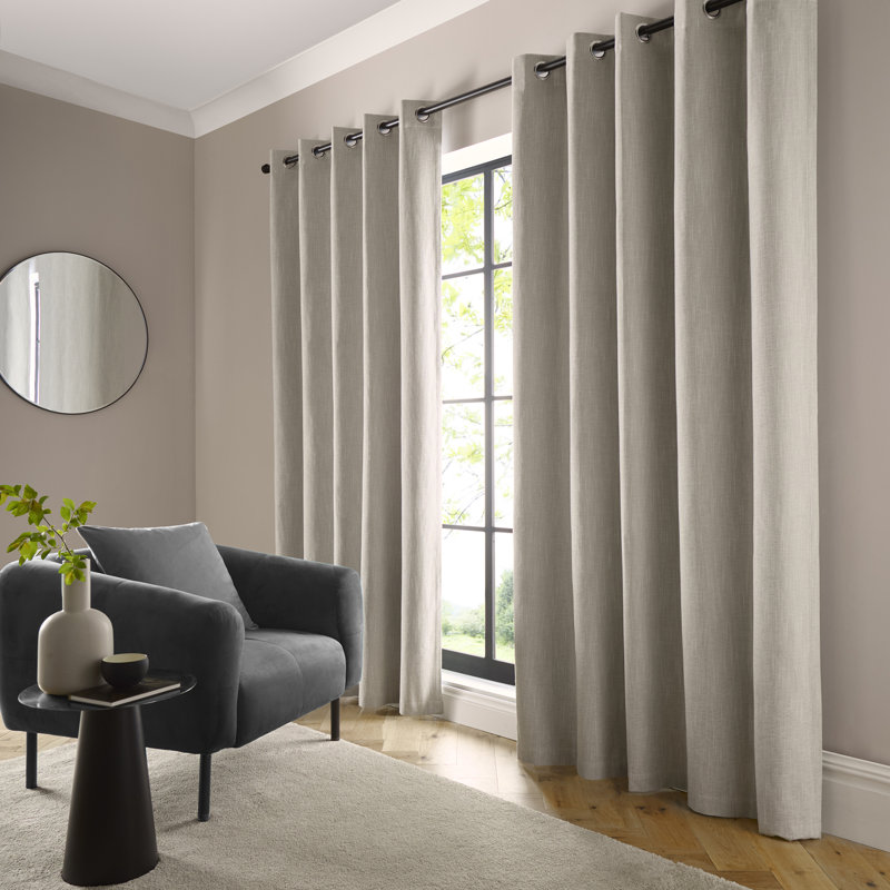 Boucle Chenille Blackout Curtain Panel Pair, 66" Width x 54" Drop (168 x 137cm)