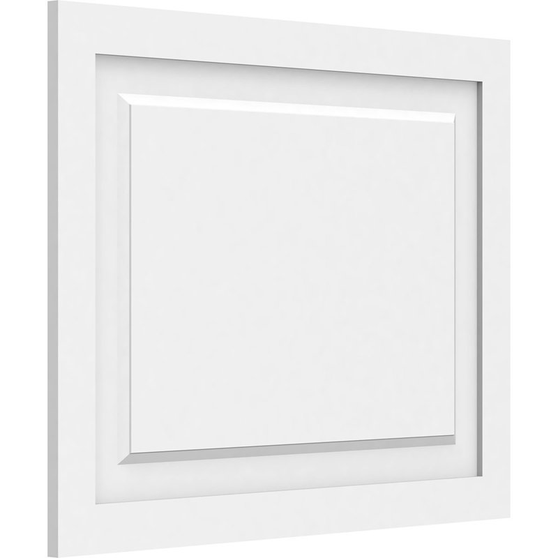 Panneau mural Harrison 3D en blanc, H 22 po x l 28 po x P 0,63 po