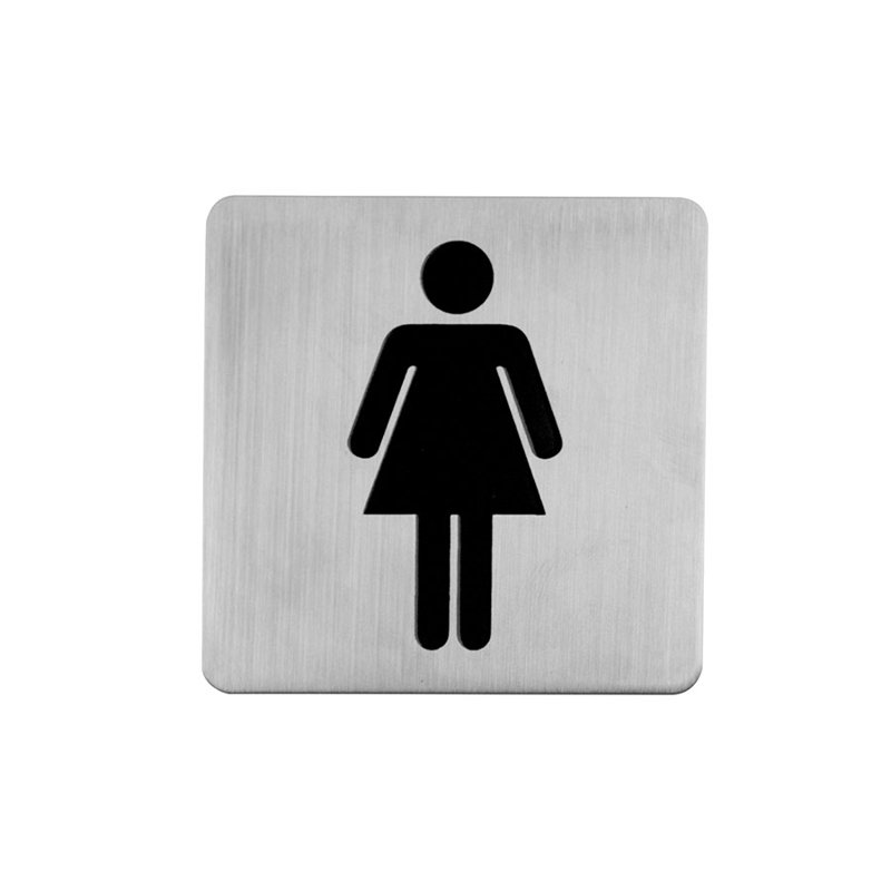 Door Sign, Satin Stainless Steel