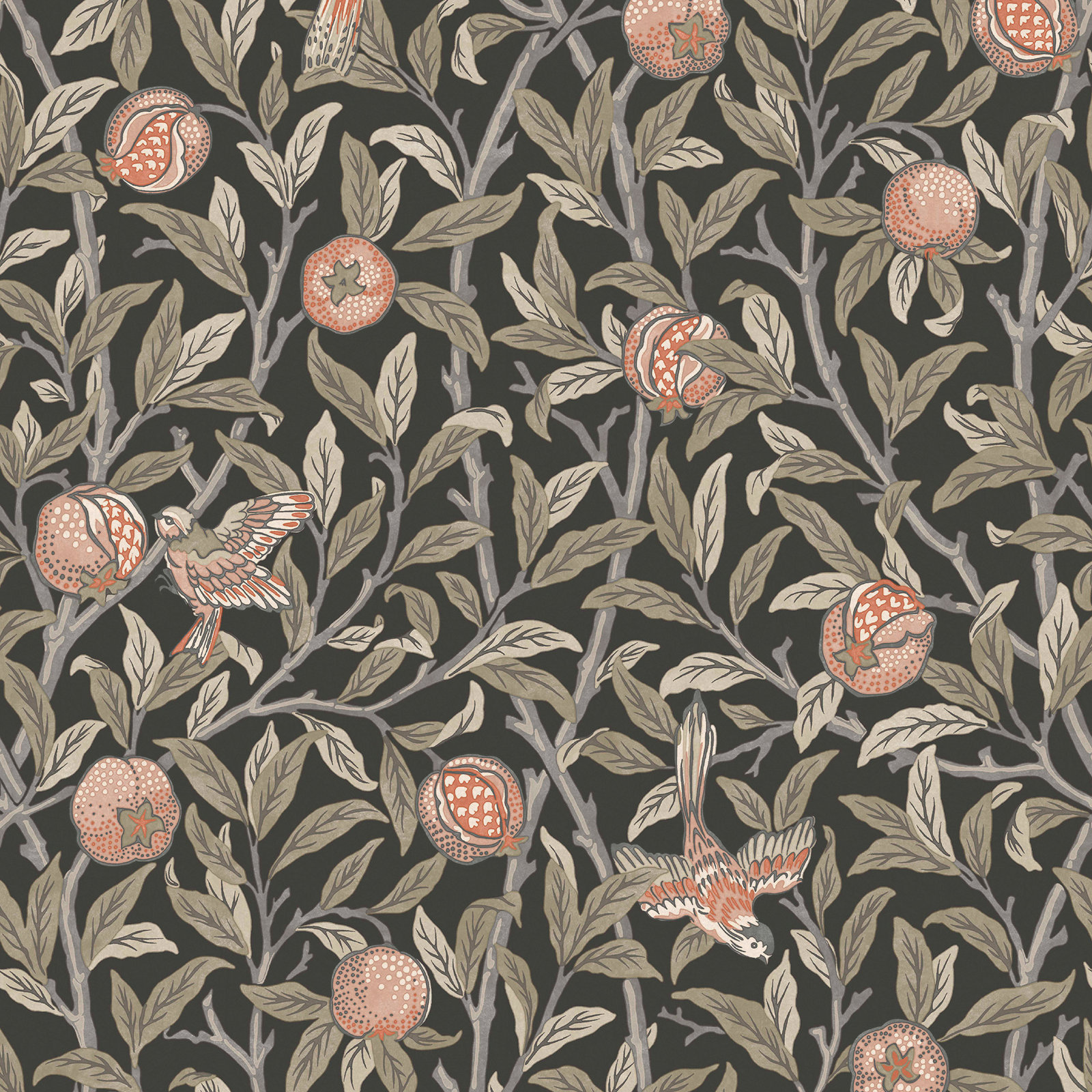 Nilda Floral Wallpaper, Charcoal
