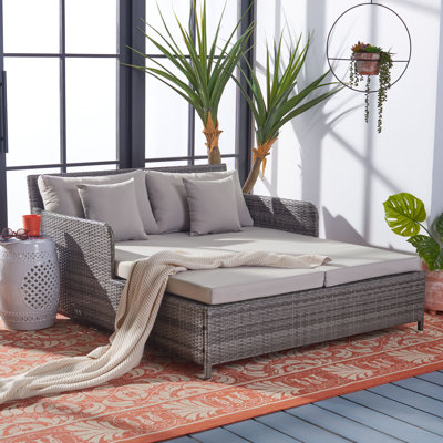 Cadeo Rattan Daybed with Mattress by Latitude Run