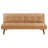 Saddle Brown Upholstered Convertible Sofa Bed