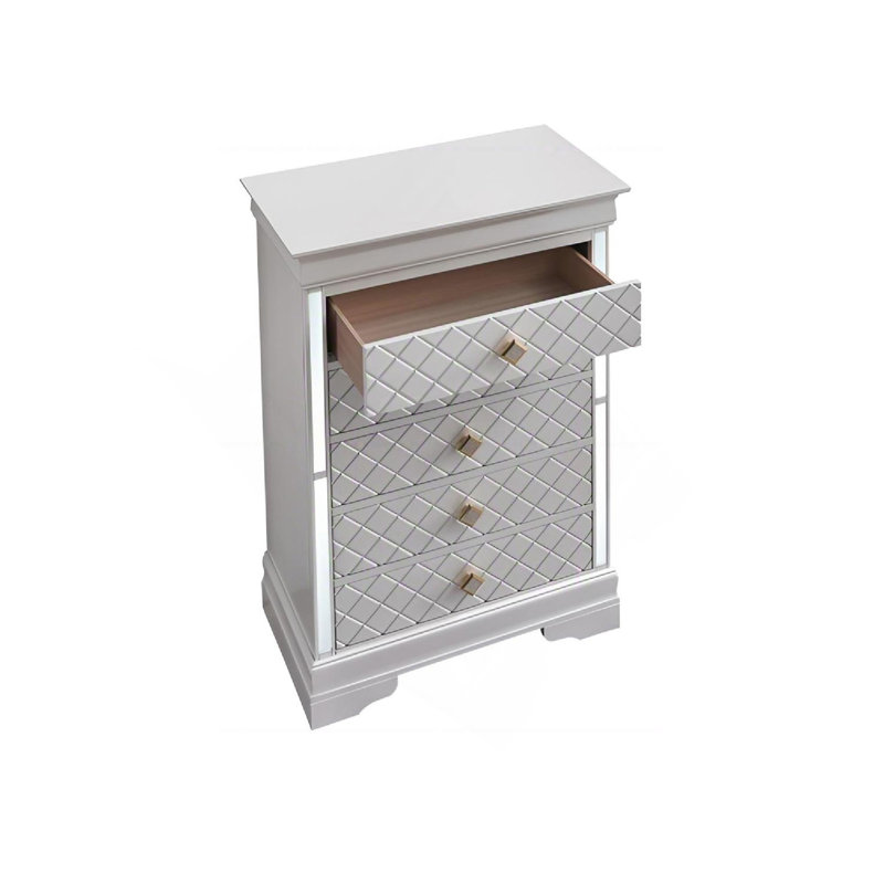Commode Verona G6735-CH, blanc perle, Blanc