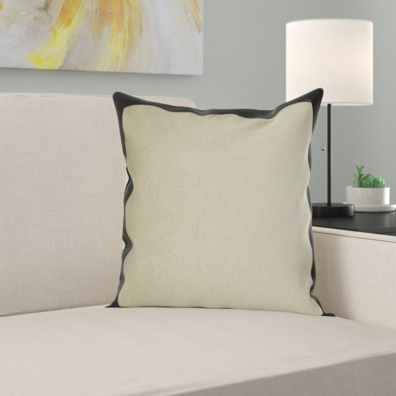 Best Striped Square Cushion, Cream
