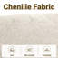 Fauteuil inclinable pivotant à bascule avec porte-gobelets en tissu de chenille chauffant à assemblage facile -124580125
