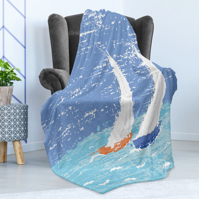 Hand Woven Throw Blanket, 60" W x 80" L