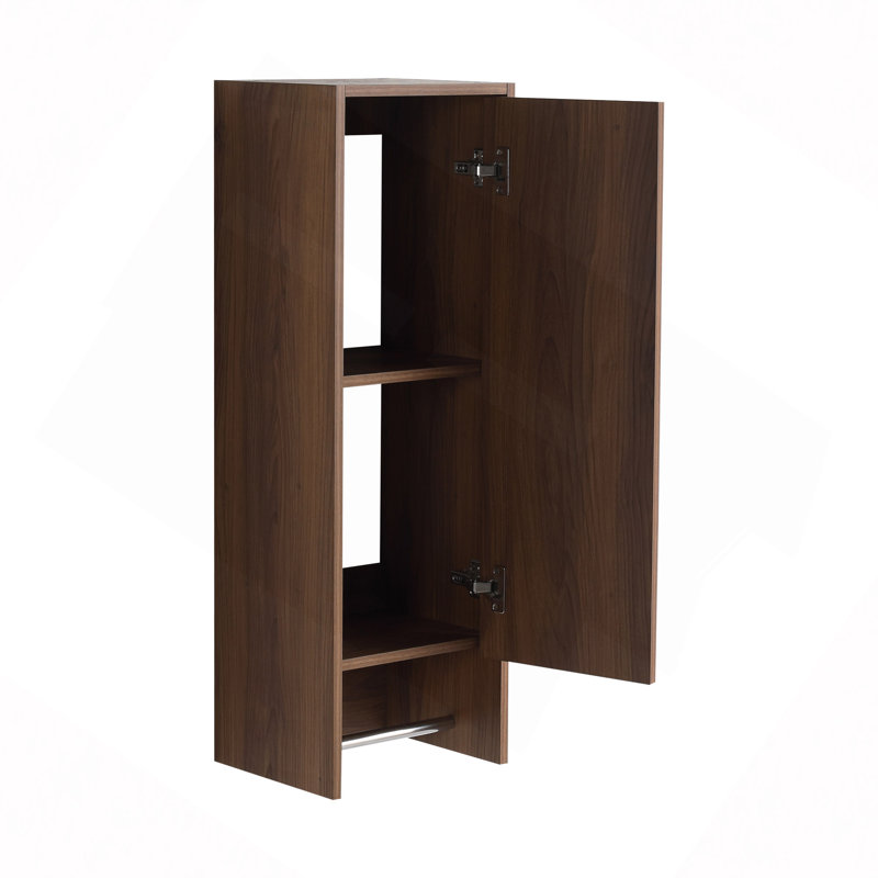 Petite armoire murale 12 po, porte à fermeture douce, convenant à une petite salle de bain, bureau, pièce de rangement en ébène (KD-Packing)