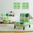 Geometric Green Circle I - Mid-Century Upholstered Slipper Chair