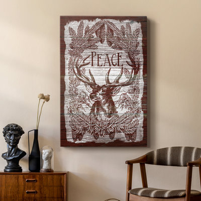 Paix en bois rouge - galerie Cavas sur mesure