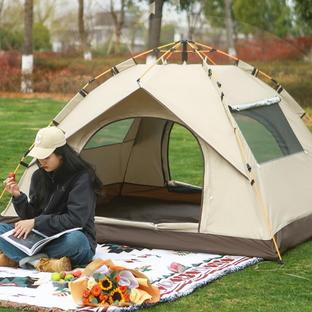 Tente De Camping 2 Places - Dôme, Imperméable, Coupe-Vent - 210 X 150 X 110 Cm, Poids 2,2 Kg - Facile à Monter, Idéale Randonnée