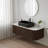 48" Wall Mounted Floating Bathroom Vanity with Black Rectangular Ceramic Basin and 2 Drawers-1172331421