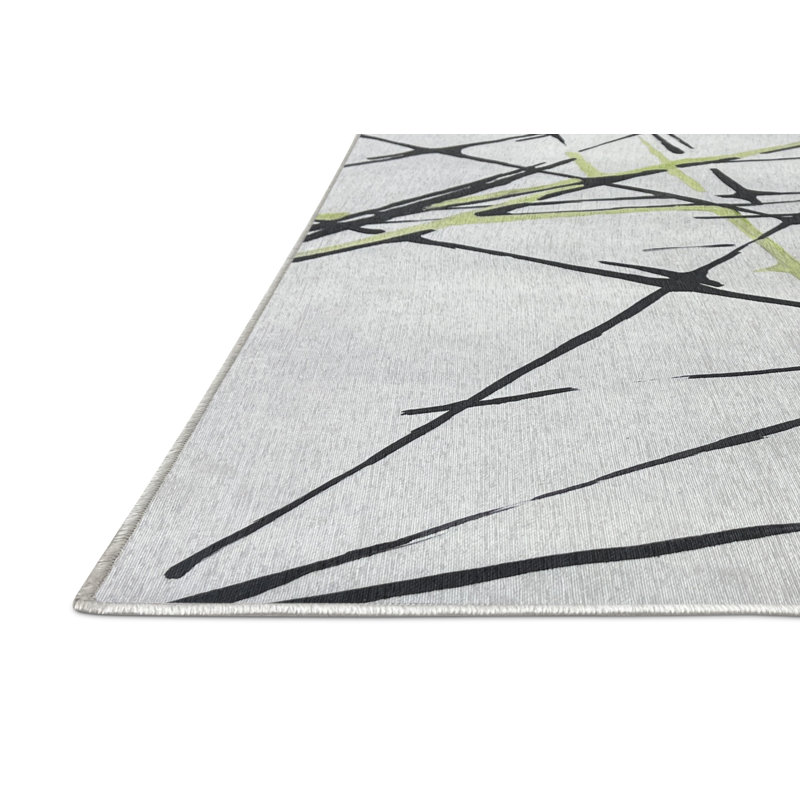 Espinueva Washable Abstract Indoor Rug, Rectangle 4' x 6'
