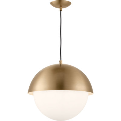 Scott Living Hyde Modern Single Light Pendant In Satin Brass