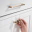 Paquet de 10 poignées d'armoire solides classiques - 6,3 po / 160 mm espacement des vis Poignées de meuble bronze champagne pour commode de salle de bain Armoires de cuisine Poignées d'armoire de chambre à coucher