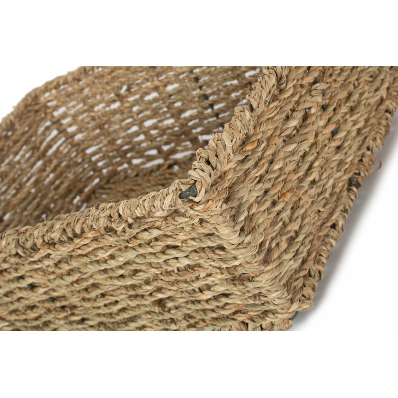 Fannett Seagrass Storage Tray Basket