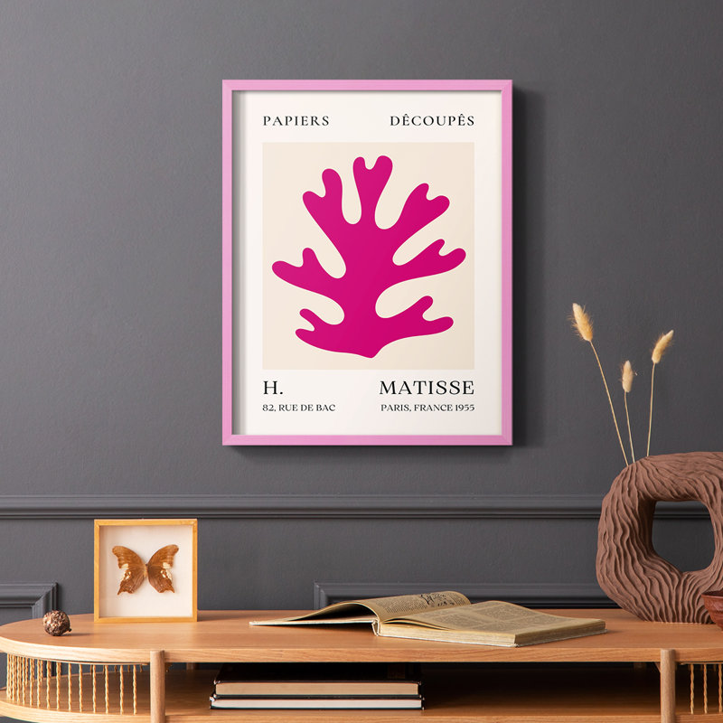 Matisse CLXI, reproduction encadrée - bois massif, Brun, H 20 po x l 16 po