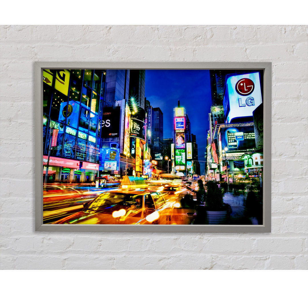 Nyc 5Th Avenue Taxi Blur - Einzelner Bilderrahmen Kunstdrucke auf Leinwand