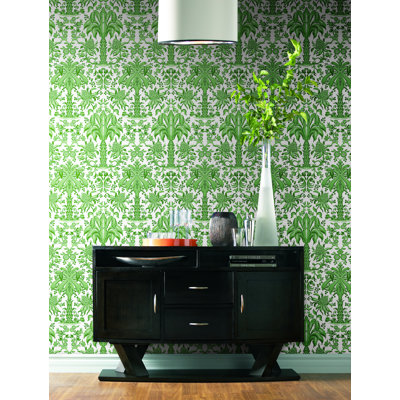 Grass Cloth Damask Double Roll