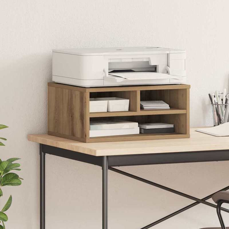 22.5cm H Printer Stand, 22.5cm H x 49cm W x 40cm D, Artisan Oak