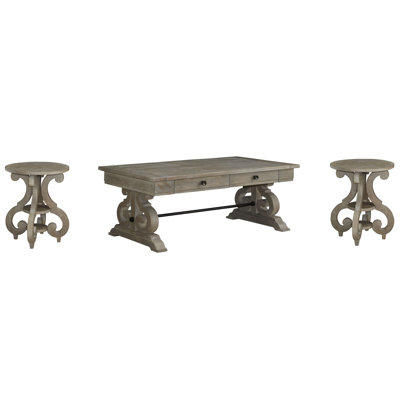 Aylor Rectangular Cocktail Table With 2 Accent End Table