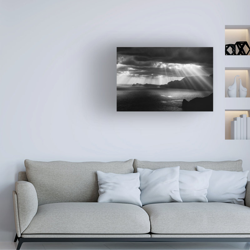 Art mural sur toile tendue - "Morning Rays" par Andre Gehrmann pour décoration de salon, de chambre à coucher ou de bureau - 22 x 32