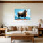 Art mural 24 "x 36", toile de fond en bois brun