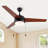 52" Ceiling Fan with Light Kit, Pull Chain and Remote Control