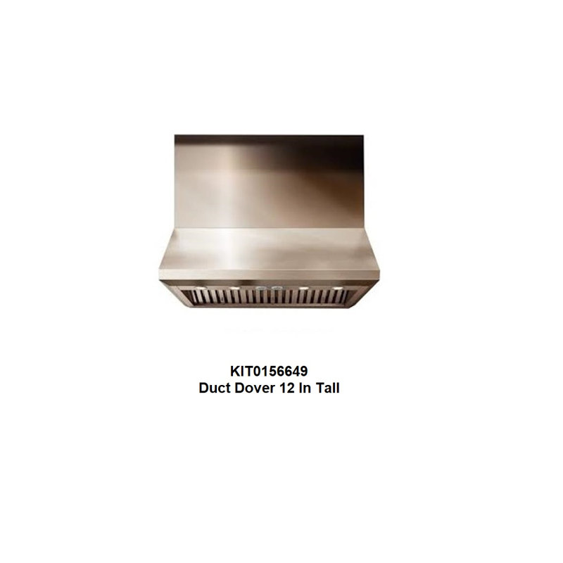 Couvercle de conduit de hotte, H 12 po x l 48 po x P 48 po